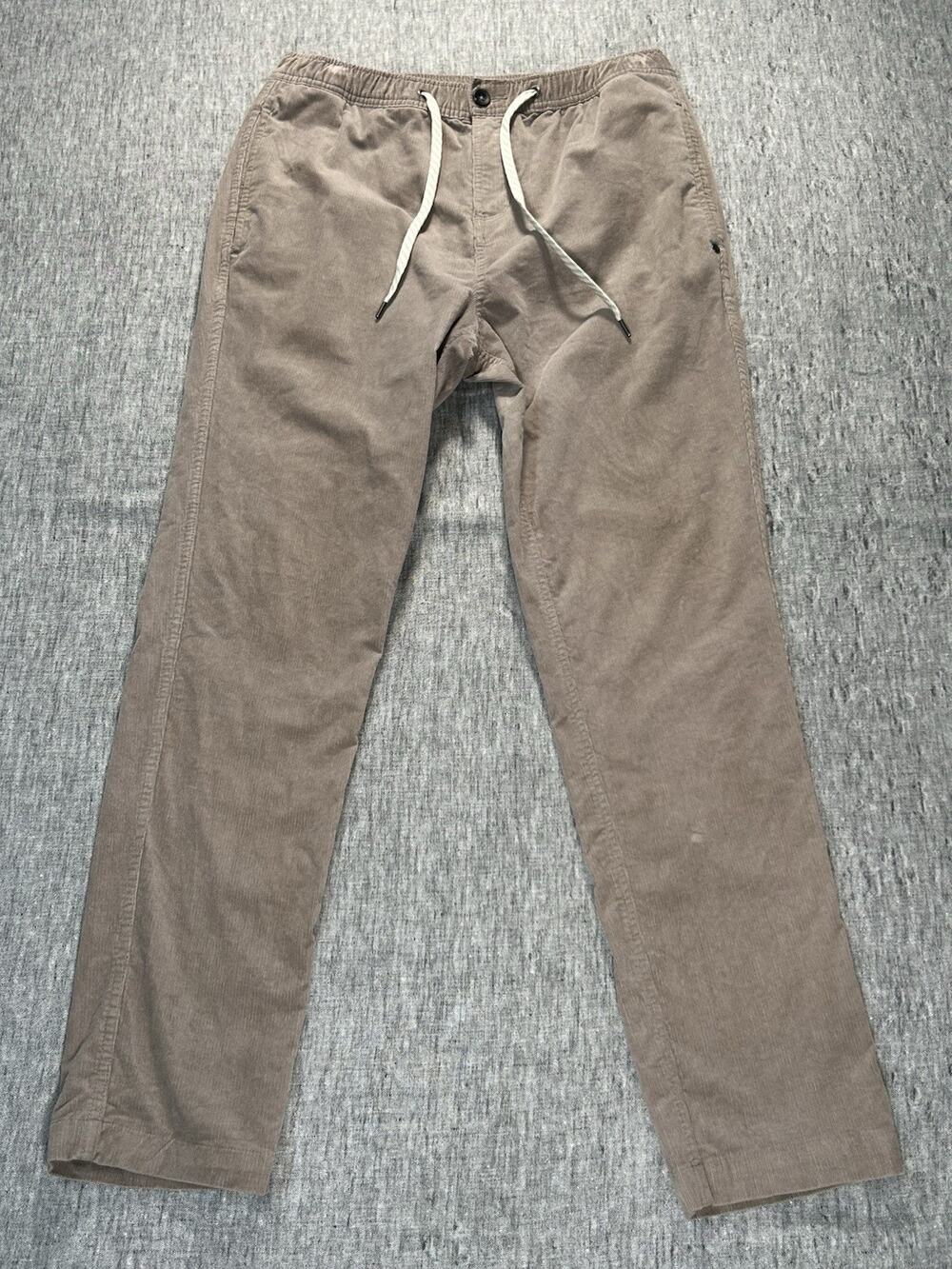 Vuori Optimist Corduroy Pants Mens Medium Relaxed Fit Walnut Athleisure V440